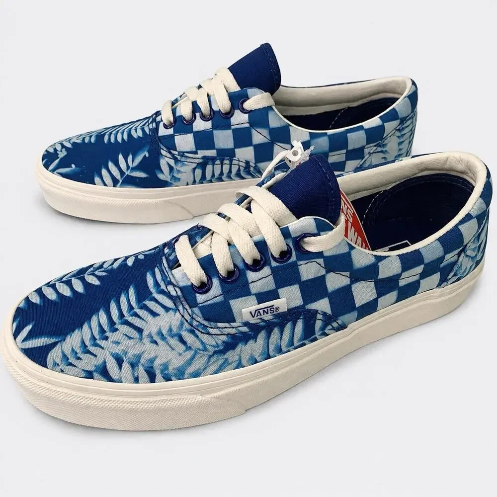 Vans Era Solar Floral True Blue Checkerboard Sneakers Women’s 8.5 Men’s 7 NWT